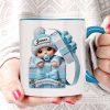 Baby Inside Gift Box 3D Effect Personalized Mug, Lovely Keepsake to Celebrate Baby's First Christmas Baby Inside Gift Box 3D Effect Personalized Mug, Lovely Keepsake to Celebrate Baby's First Christmas