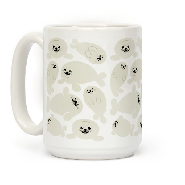 Baby Seals Pattern Study Coffee Mug Baby Seals Pattern Study Coffee Mug