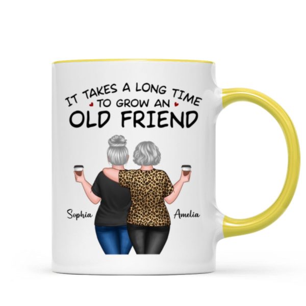 Back View Besties Walking It Takes A Long Time To Grow An Old Friend Personalized Mug, Gift For Best Friends, BFF Back View Besties Walking It Takes A Long Time To Grow An Old Friend Personalized Mug, Gift For Best Friends, BFF