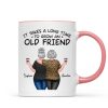 Back View Besties Walking It Takes A Long Time To Grow An Old Friend Personalized Mug, Gift For Best Friends, BFF Back View Besties Walking It Takes A Long Time To Grow An Old Friend Personalized Mug, Gift For Best Friends, BFF