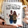 Back View Besties Walking It Takes A Long Time To Grow An Old Friend Personalized Mug, Gift For Best Friends, BFF Back View Besties Walking It Takes A Long Time To Grow An Old Friend Personalized Mug, Gift For Best Friends, BFF
