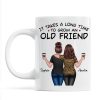 Back View Besties Walking It Takes A Long Time To Grow An Old Friend Personalized Mug, Gift For Best Friends, BFF Back View Besties Walking It Takes A Long Time To Grow An Old Friend Personalized Mug, Gift For Best Friends, BFF