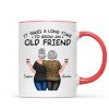 Back View Besties Walking It Takes A Long Time To Grow An Old Friend Personalized Mug, Gift For Best Friends, BFF Back View Besties Walking It Takes A Long Time To Grow An Old Friend Personalized Mug, Gift For Best Friends, BFF
