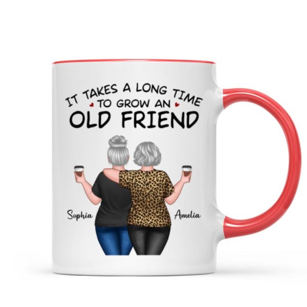 Back View Besties Walking It Takes A Long Time To Grow An Old Friend Personalized Mug, Gift For Best Friends, BFF Back View Besties Walking It Takes A Long Time To Grow An Old Friend Personalized Mug, Gift For Best Friends, BFF