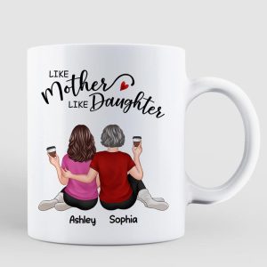 Back View Embracing Women Like Mother Like Daughters Personalized Mug