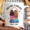 Back View Heart Hands Besties Forever Personalized Mug Back View Heart Hands Besties Forever Personalized Mug