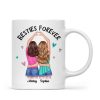 Back View Heart Hands Besties Forever Personalized Mug Back View Heart Hands Besties Forever Personalized Mug
