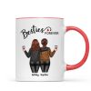 Back View Women Besties Forever Personalized Mug Back View Women Besties Forever Personalized Mug