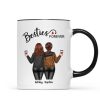 Back View Women Besties Forever Personalized Mug Back View Women Besties Forever Personalized Mug