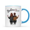 Back View Women Besties Forever Personalized Mug Back View Women Besties Forever Personalized Mug