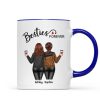 Back View Women Besties Forever Personalized Mug Back View Women Besties Forever Personalized Mug