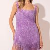 Backless Tassels Sleeveless Mini Dress Backless Tassels Sleeveless Mini Dress