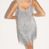 Backless Tassels Sleeveless Mini Dress Backless Tassels Sleeveless Mini Dress