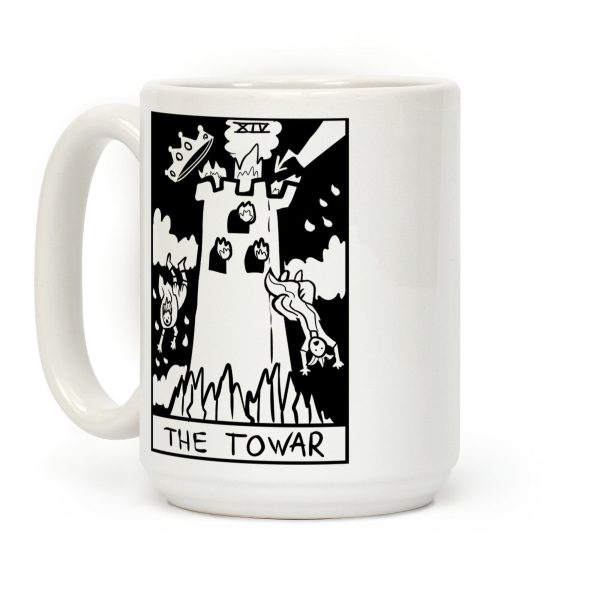 Badly Drawn Tarots: The Tower Coffee Mug Badly Drawn Tarots: The Tower Coffee Mug