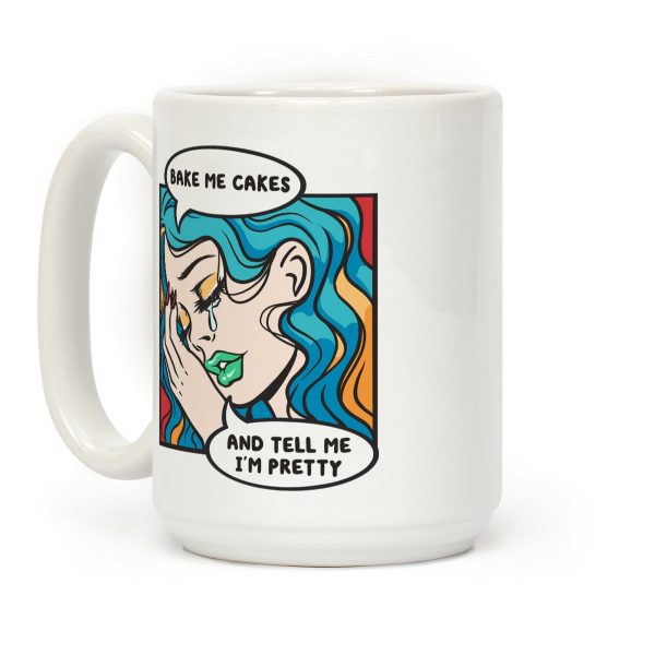 Bake Me Cakes And Tell Me I'm Pretty Comic Girl Coffee Mug Bake Me Cakes And Tell Me I'm Pretty Comic Girl Coffee Mug