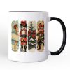 Ballet and Nutcracker Christmas Personalized Mug, Coquette Bow and Mouse Vintage Holiday Gift with Custom Name Ballet and Nutcracker Christmas Personalized Mug, Coquette Bow and Mouse Vintage Holiday Gift with Custom Name