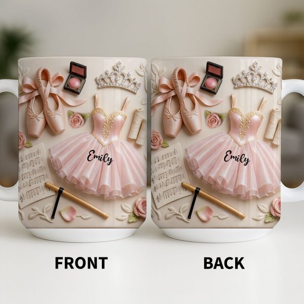 Ballet Slippers And Tutu Personalized Mug - Personalized Custom Coffee Mug - HOB012_MG Ballet Slippers And Tutu Personalized Mug - Personalized Custom Coffee Mug - HOB012_MG