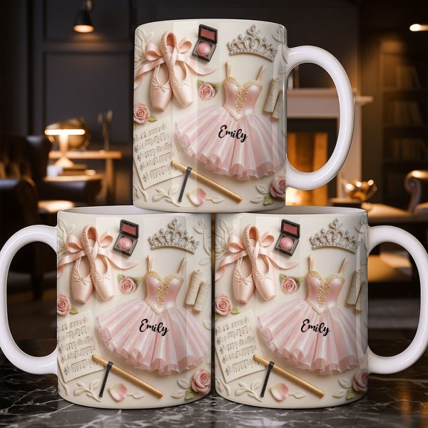 Ballet Slippers And Tutu Personalized Mug - Personalized Custom Coffee Mug - HOB012_MG Ballet Slippers And Tutu Personalized Mug - Personalized Custom Coffee Mug - HOB012_MG