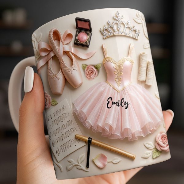 Ballet Slippers And Tutu Personalized Mug - Personalized Custom Coffee Mug - HOB012_MG Ballet Slippers And Tutu Personalized Mug - Personalized Custom Coffee Mug - HOB012_MG
