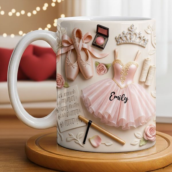 Ballet Slippers And Tutu Personalized Mug - Personalized Custom Coffee Mug - HOB012_MG Ballet Slippers And Tutu Personalized Mug - Personalized Custom Coffee Mug - HOB012_MG