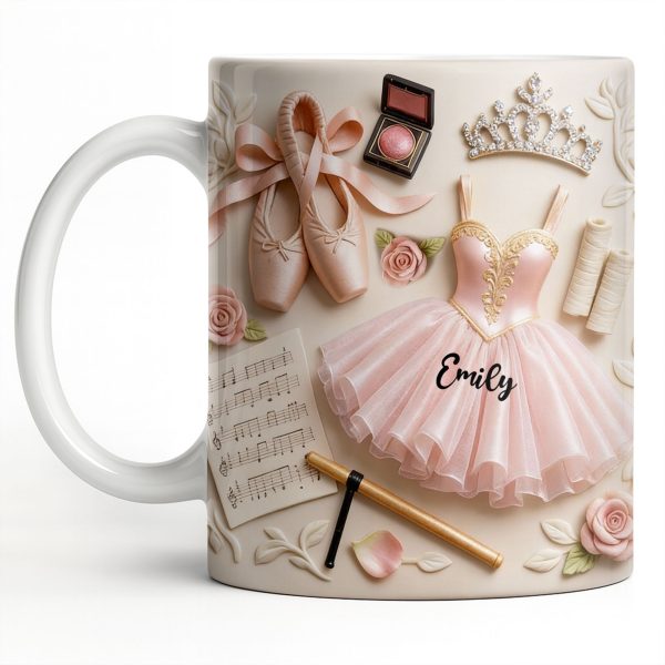 Ballet Slippers And Tutu Personalized Mug - Personalized Custom Coffee Mug - HOB012_MG Ballet Slippers And Tutu Personalized Mug - Personalized Custom Coffee Mug - HOB012_MG