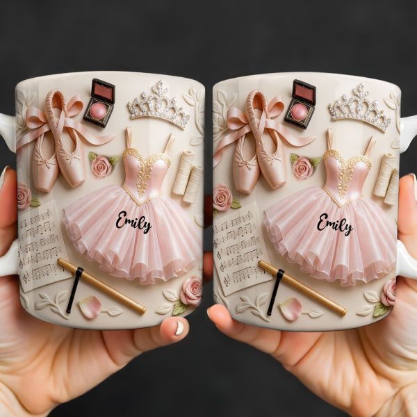 Ballet Slippers And Tutu Personalized Mug - Personalized Custom Coffee Mug - HOB012_MG Ballet Slippers And Tutu Personalized Mug - Personalized Custom Coffee Mug - HOB012_MG