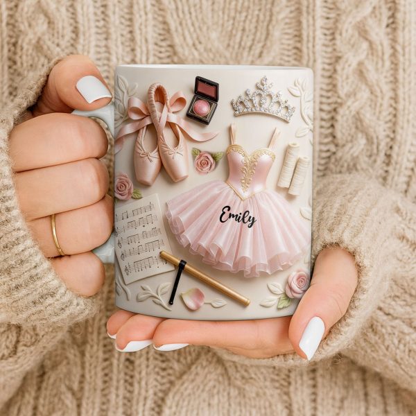 Ballet Slippers And Tutu Personalized Mug - Personalized Custom Coffee Mug - HOB012_MG Ballet Slippers And Tutu Personalized Mug - Personalized Custom Coffee Mug - HOB012_MG