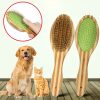 Bamboo Dog Brush Double-Sided Grooming Comb Bamboo Dog Brush Double-Sided Grooming Comb