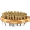 Bamboo Dog Brush Double-Sided Grooming Comb Bamboo Dog Brush Double-Sided Grooming Comb