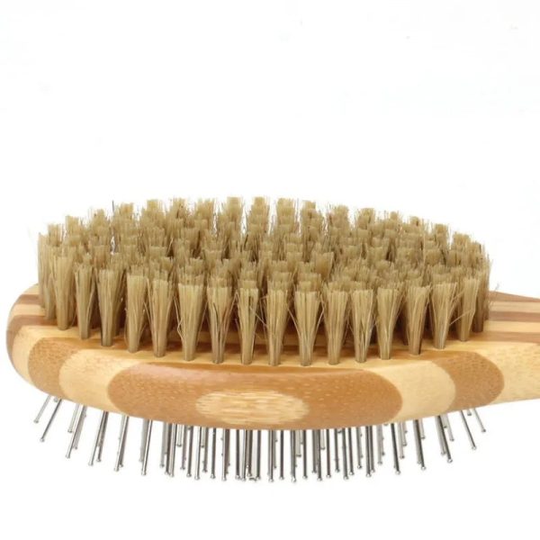 Bamboo Dog Brush Double-Sided Grooming Comb Bamboo Dog Brush Double-Sided Grooming Comb