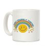 Barely Holding It Together Rainbow Smiley Coffee Mug Barely Holding It Together Rainbow Smiley Coffee Mug