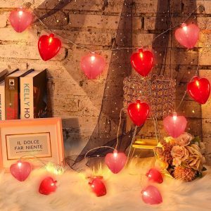 Battery Operated Heart String Lights for Valentine’s Day