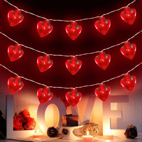 Battery Operated Heart String Lights for Valentine’s Day Battery Operated Heart String Lights for Valentine’s Day
