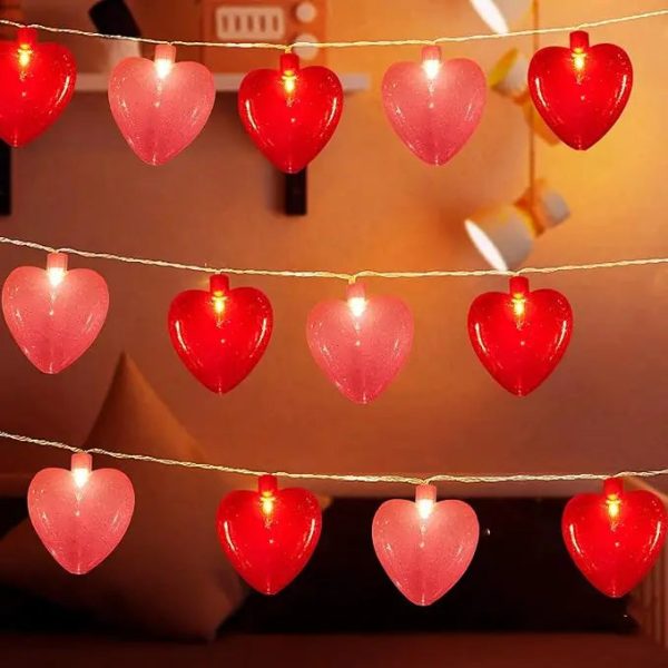 Battery Operated Heart String Lights for Valentine’s Day Battery Operated Heart String Lights for Valentine’s Day