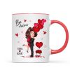 Be Mine Doll Couple Hugging Kissing Personalized Mug - Gift For Him Gift For Her Be Mine Doll Couple Hugging Kissing Personalized Mug - Gift For Him Gift For Her