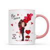 Be Mine Doll Couple Hugging Kissing Personalized Mug - Gift For Him Gift For Her Be Mine Doll Couple Hugging Kissing Personalized Mug - Gift For Him Gift For Her