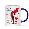 Be Mine Doll Couple Hugging Kissing Personalized Mug - Gift For Him Gift For Her Be Mine Doll Couple Hugging Kissing Personalized Mug - Gift For Him Gift For Her