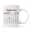 Be Mine Doll Couple Kissing Calendar Personalized Mug - Gift For Him Gift For Her Be Mine Doll Couple Kissing Calendar Personalized Mug - Gift For Him Gift For Her