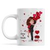 Be Mine Doll Couple Kissing Calendar Personalized Mug - Gift For Him Gift For Her Be Mine Doll Couple Kissing Calendar Personalized Mug - Gift For Him Gift For Her