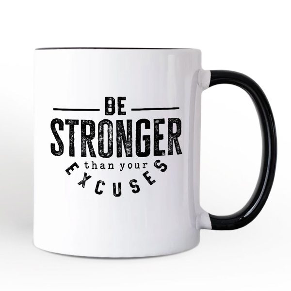 Be Stronger Than Your Excuses Personalized Mug, Motivational Gym Workout Fitness Gift with Custom Name Be Stronger Than Your Excuses Personalized Mug, Motivational Gym Workout Fitness Gift with Custom Name
