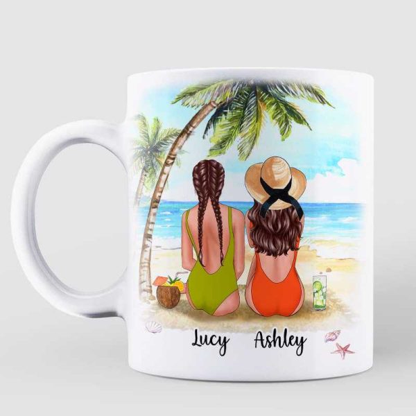Beaches Booze And Besties Personalized AOP Mug Beaches Booze And Besties Personalized AOP Mug