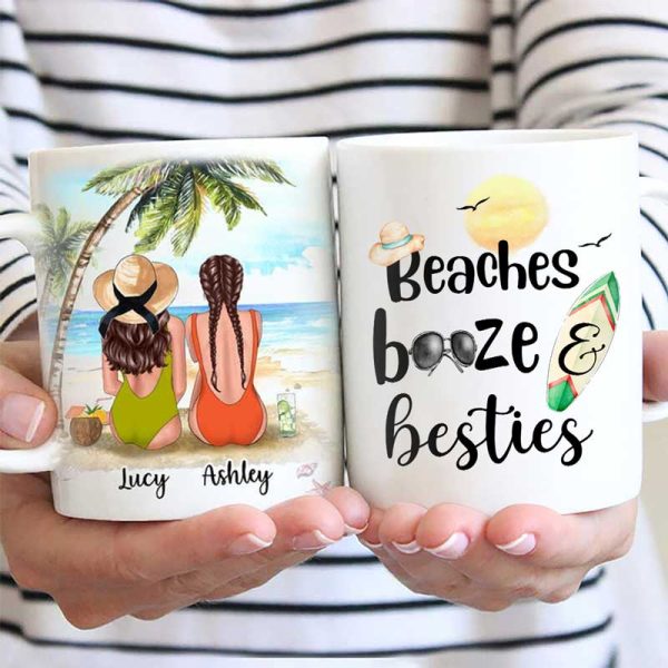 Beaches Booze And Besties Personalized AOP Mug Beaches Booze And Besties Personalized AOP Mug