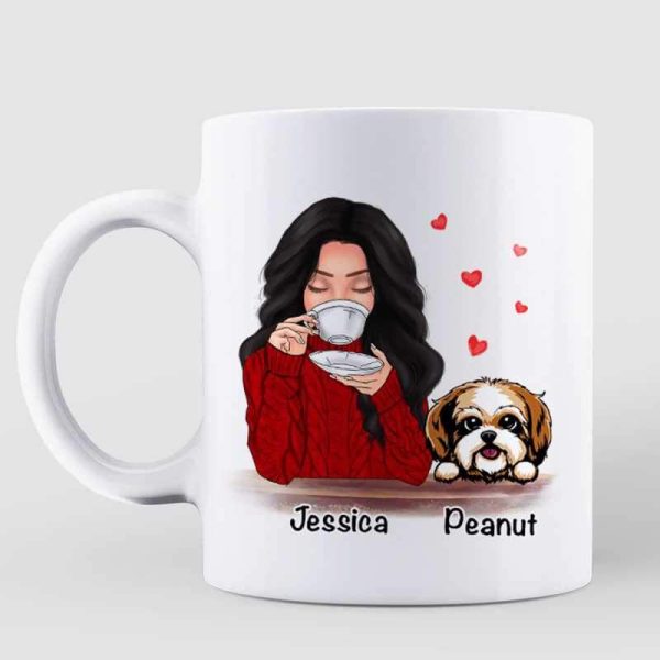 Beautiful Woman Life Is Better With Dog Personalized Coffee Mug Beautiful Woman Life Is Better With Dog Personalized Coffee Mug