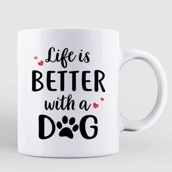 Beautiful Woman Life Is Better With Dog Personalized Coffee Mug Beautiful Woman Life Is Better With Dog Personalized Coffee Mug