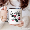 Beautifully Broken Rose Personalized Mug, Floral Heartbreak Inspirational Quote Gift with Custom Name Beautifully Broken Rose Personalized Mug, Floral Heartbreak Inspirational Quote Gift with Custom Name
