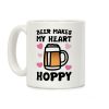 Beer Makes Me Heart Hoppy Coffee Mug Beer Makes Me Heart Hoppy Coffee Mug