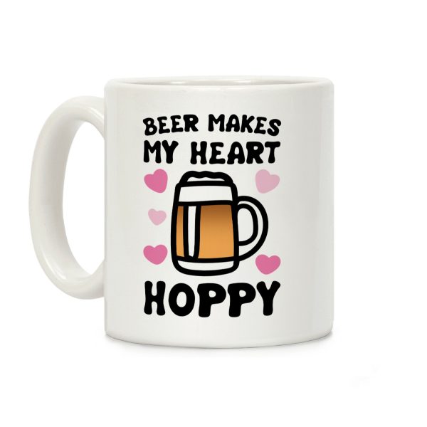 Beer Makes Me Heart Hoppy Coffee Mug Beer Makes Me Heart Hoppy Coffee Mug
