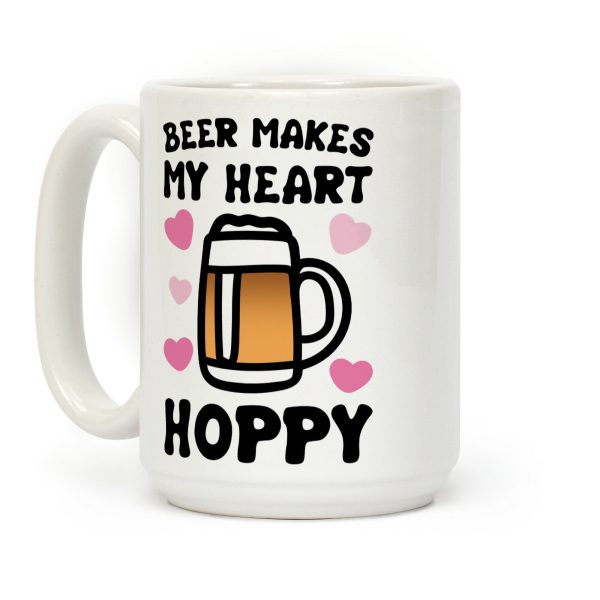Beer Makes Me Heart Hoppy Coffee Mug Beer Makes Me Heart Hoppy Coffee Mug