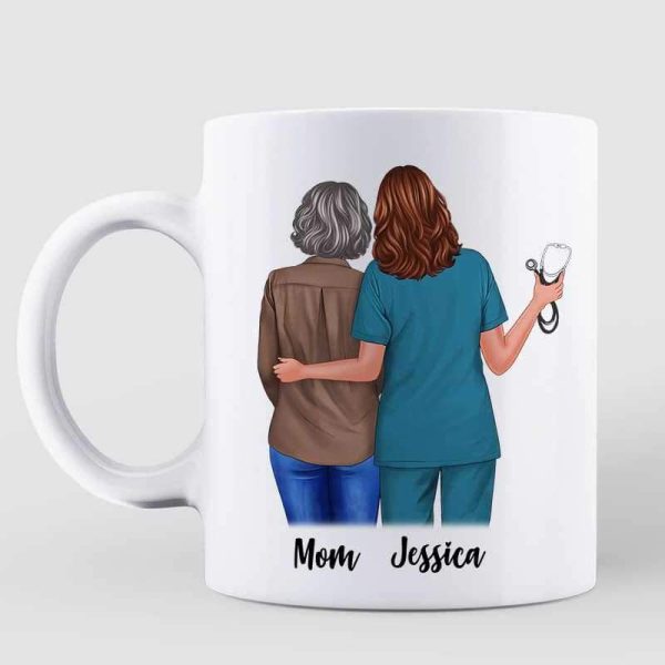 Behind Nurse Is Mom Personalized Coffee Mug Behind Nurse Is Mom Personalized Coffee Mug