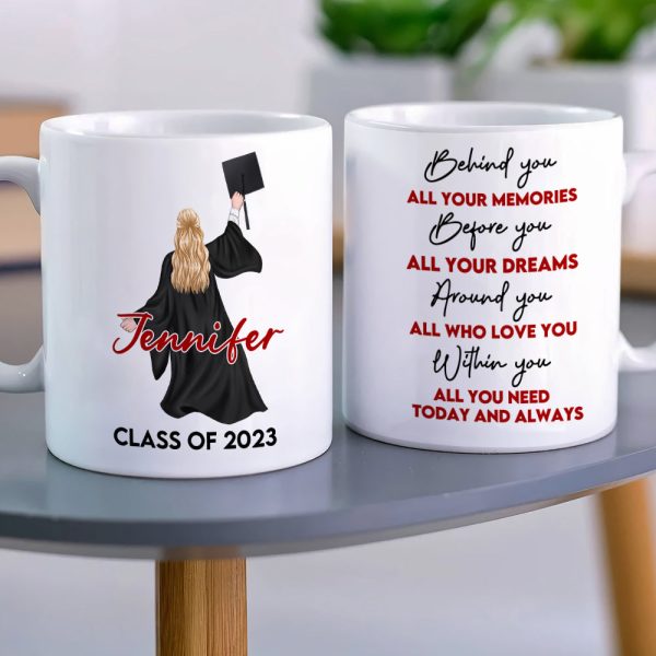 Behind You All Your Memories, Graduate White Mug Behind You All Your Memories, Graduate White Mug